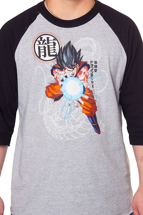 Goku Dragonball Z Raglan: Dragonball Z Mens Long Sleeve Shirt