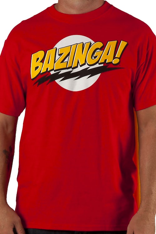 Ripple Junction Mens Bazinga Big Bang Theory T-shirt Red