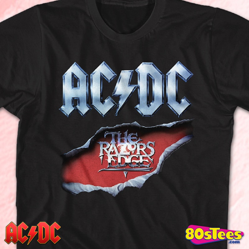 ACDC Razors T-Shirt: 80s Music ACDC T-shirt