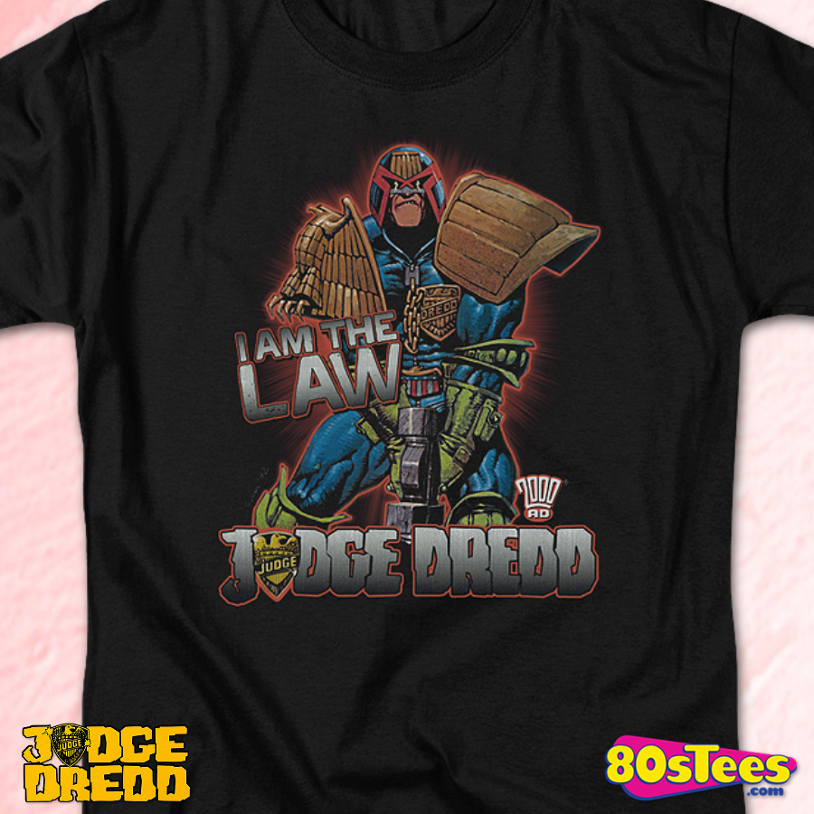 Judge Dredd Comic BADGE Licensed BOYS & GIRLS T-Shirt S-XL 