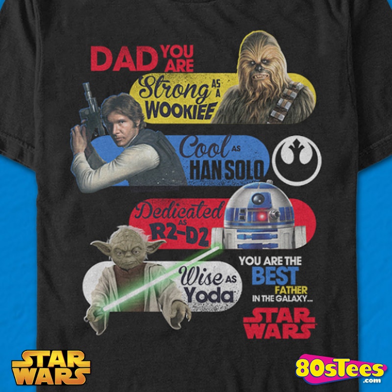 voksen Skabelse Aftale Star Wars Father's Day T-Shirt: Star Wars Mens T-Shirt