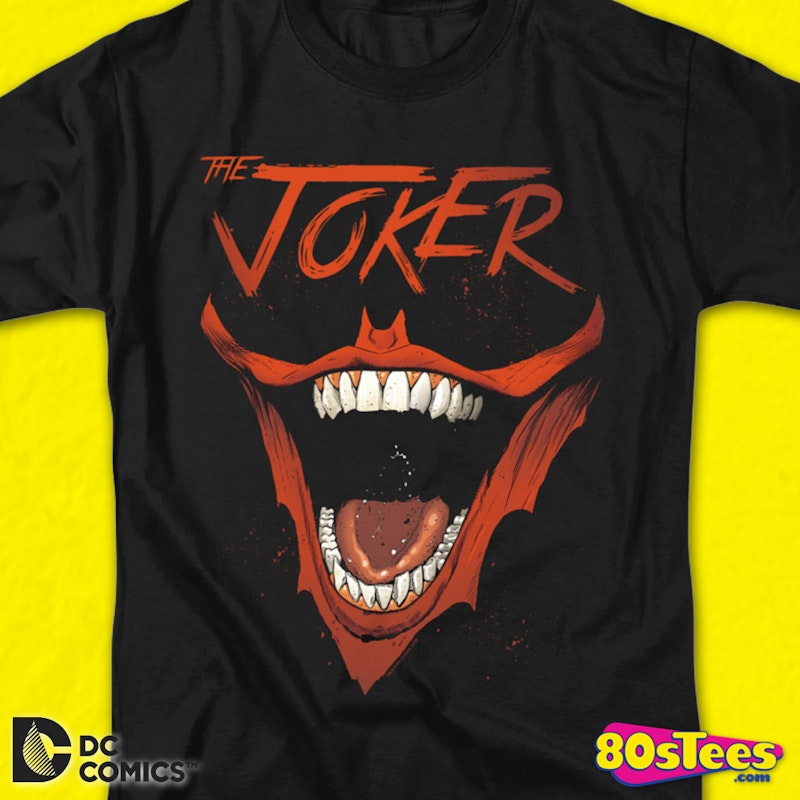 Bat-Shaped Joker Comics DC The Smile T-Shirt
