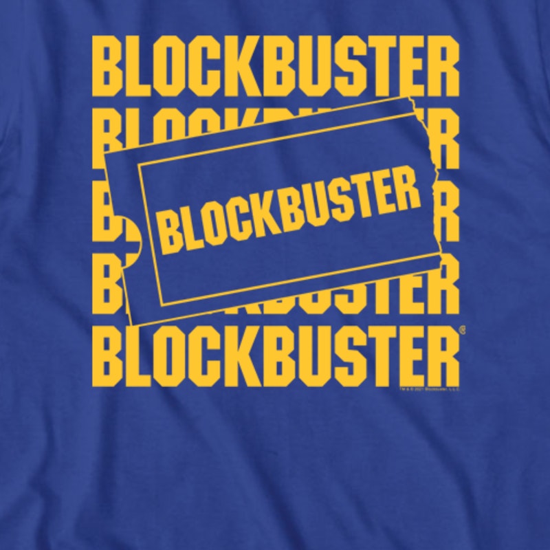 jern Række ud Bloom Stacked Logo Blockbuster T-Shirt