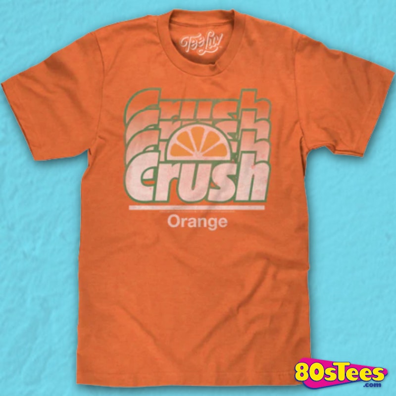 Retro Repeating Logo Orange Crush T-Shirt