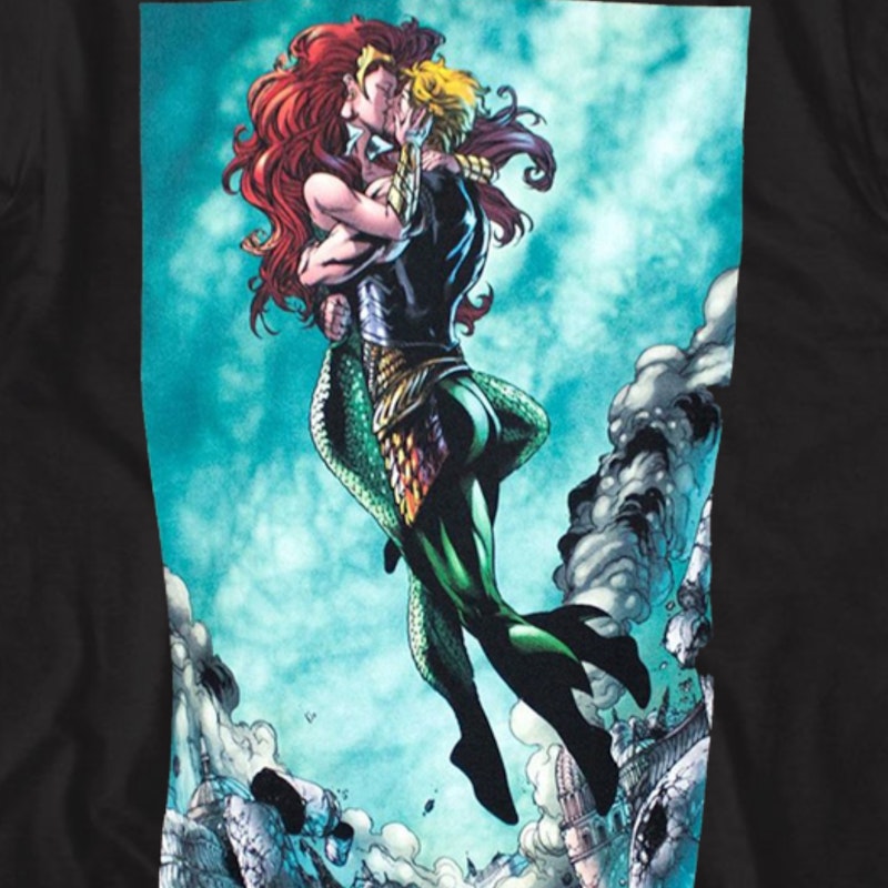 Aquaman And Mera Kissing Dc Comics T Shirt 