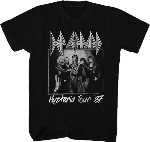 Hysteria Tour Def Leppard T Shirt Def Leppard Mens T Shirt