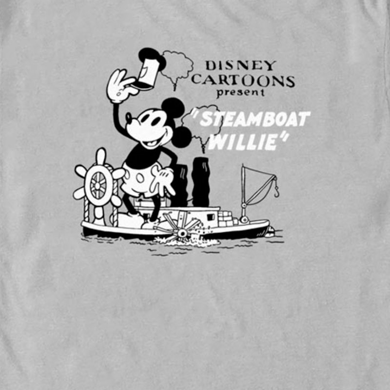 Mens Oversized Christmas Mickey Mouse Disney License T-Shirt - Black