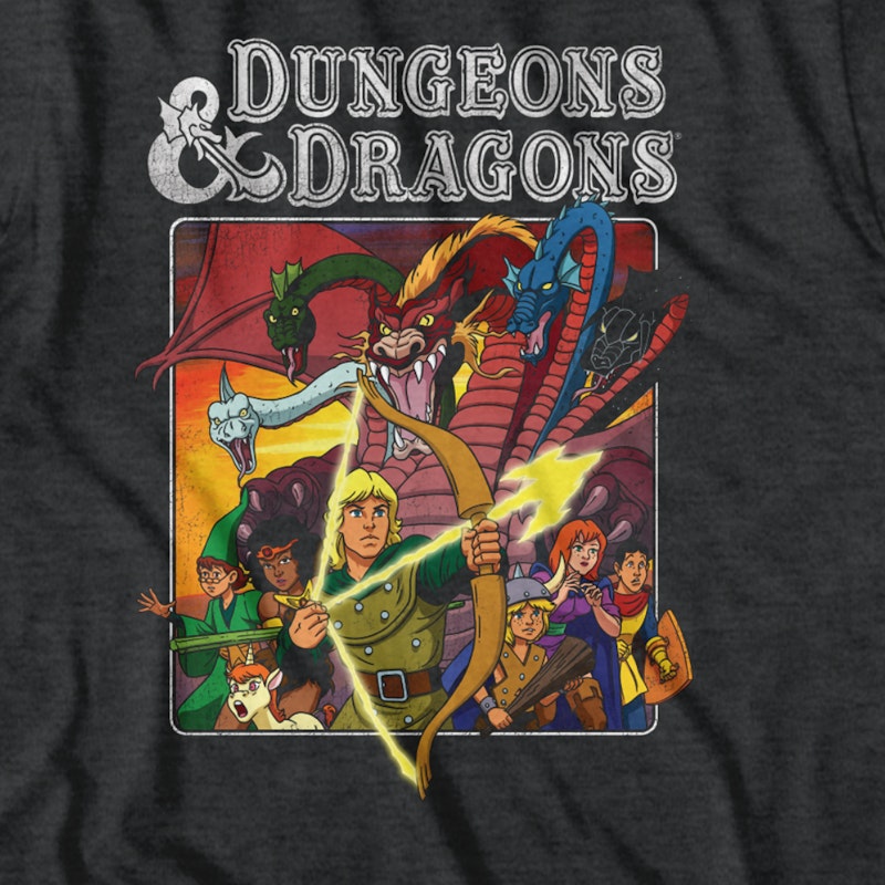 Droop Af Gud bølge Cartoon Characters Dungeons & Dragons T-Shirt