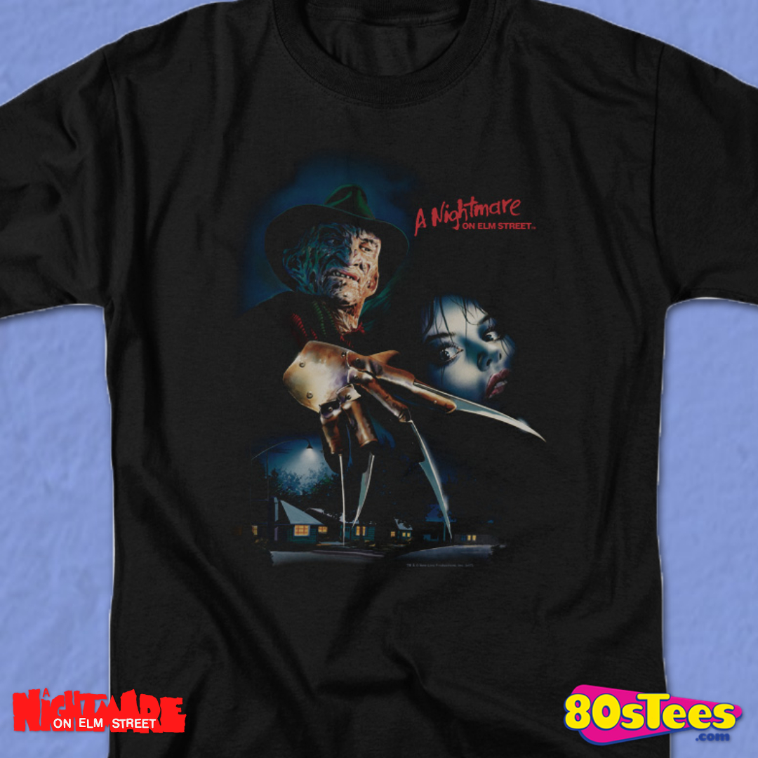 black Movie Shirt A Nightmare on Elm Street LOGO 
