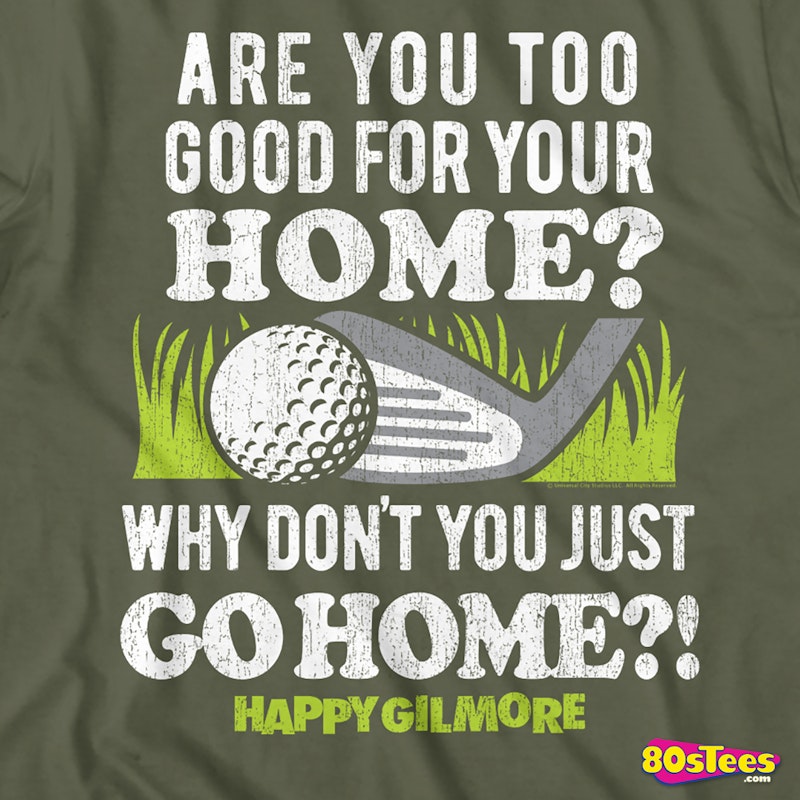 Men's Happy Gilmore Movie T-Shirt - Happy Gilmore Adam Sandler Classic Shirt  - Happy Gilmore Shooter McGavin Tee 