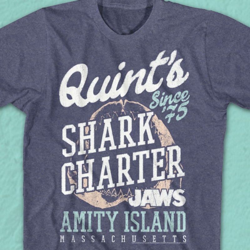 Quint's Shark Fishing T-Shirt, Movie Graphic T-Shirt Europe