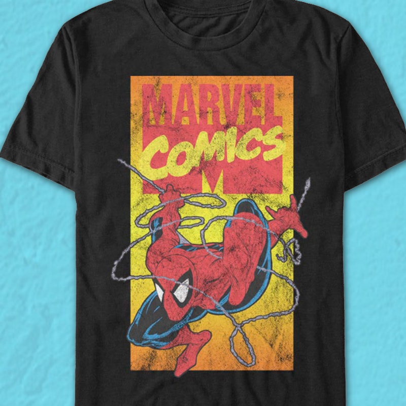 90s Marvel Logo T-Shirt Spider-Man Comics