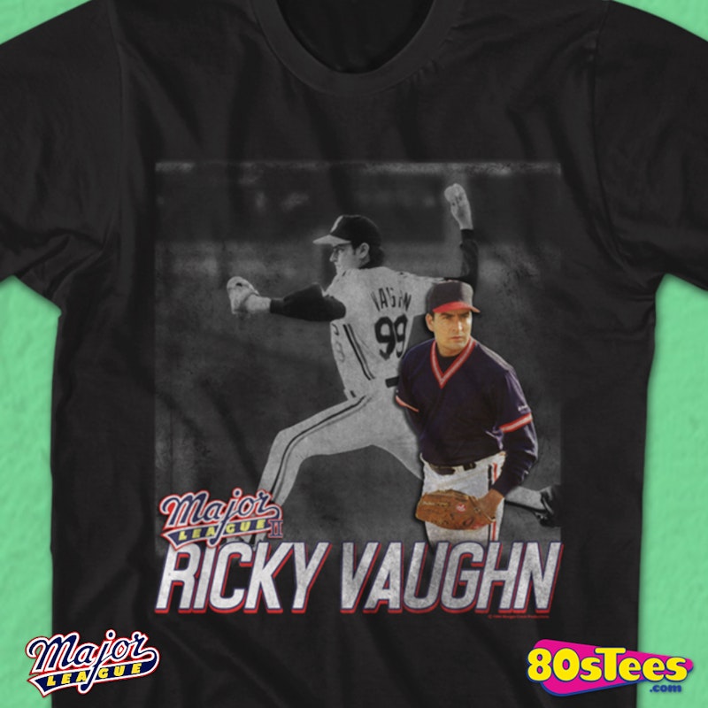 Ricky Vaughn Men's Movie Baseball Jersey Grey M 