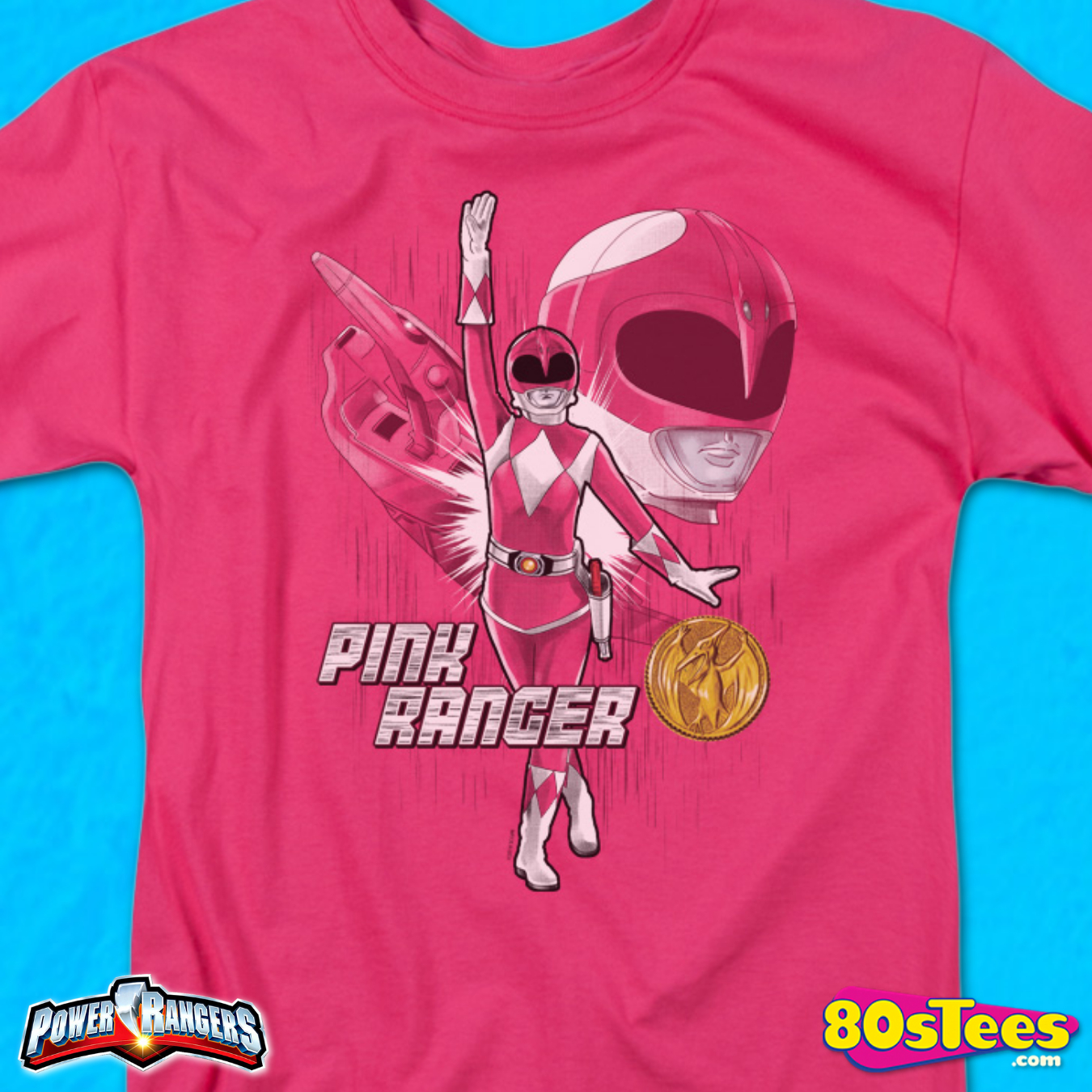 pink power ranger shirt