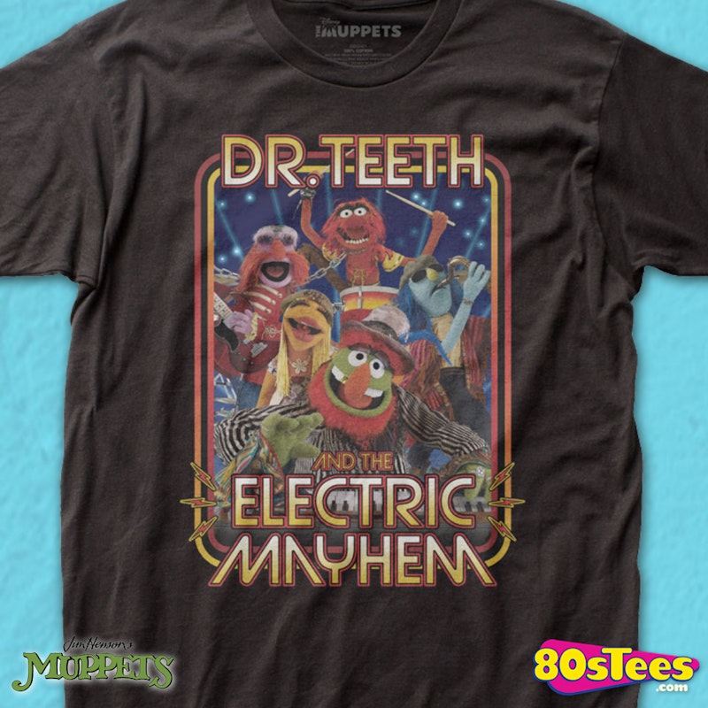 Men's The Muppets Dr. Teeth and The Electric Mayhem T-Shirt - Navy Blue -  2X Large