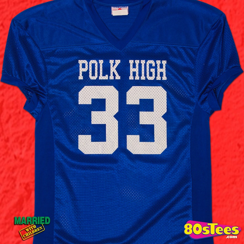 American Classics Married with Children Polk High 33 Officially Licensed Distressed Football Jersey XL