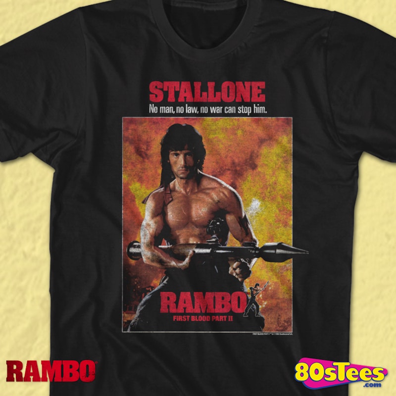 First Blood Part Ii Poster Rambo T Shirt