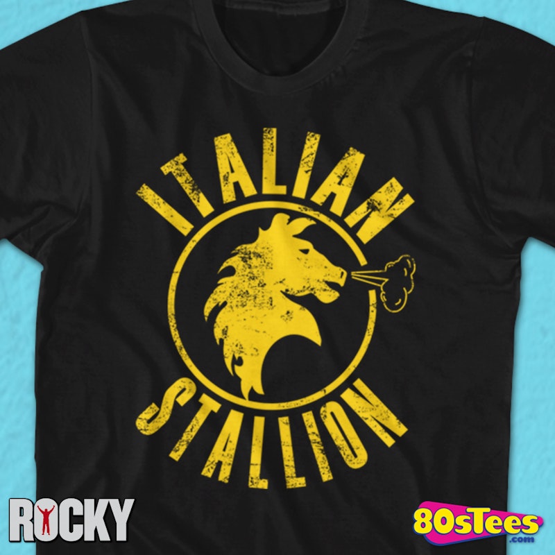 Black Italian Stallion Rocky T-Shirt