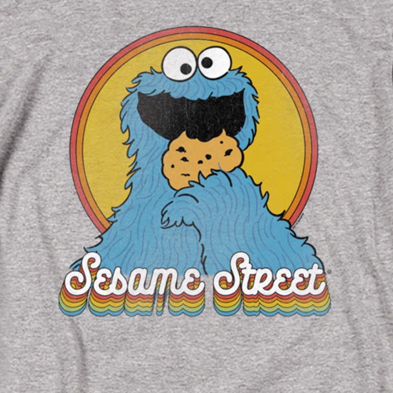 Retro Cookie Monster Sesame Street T Shirt