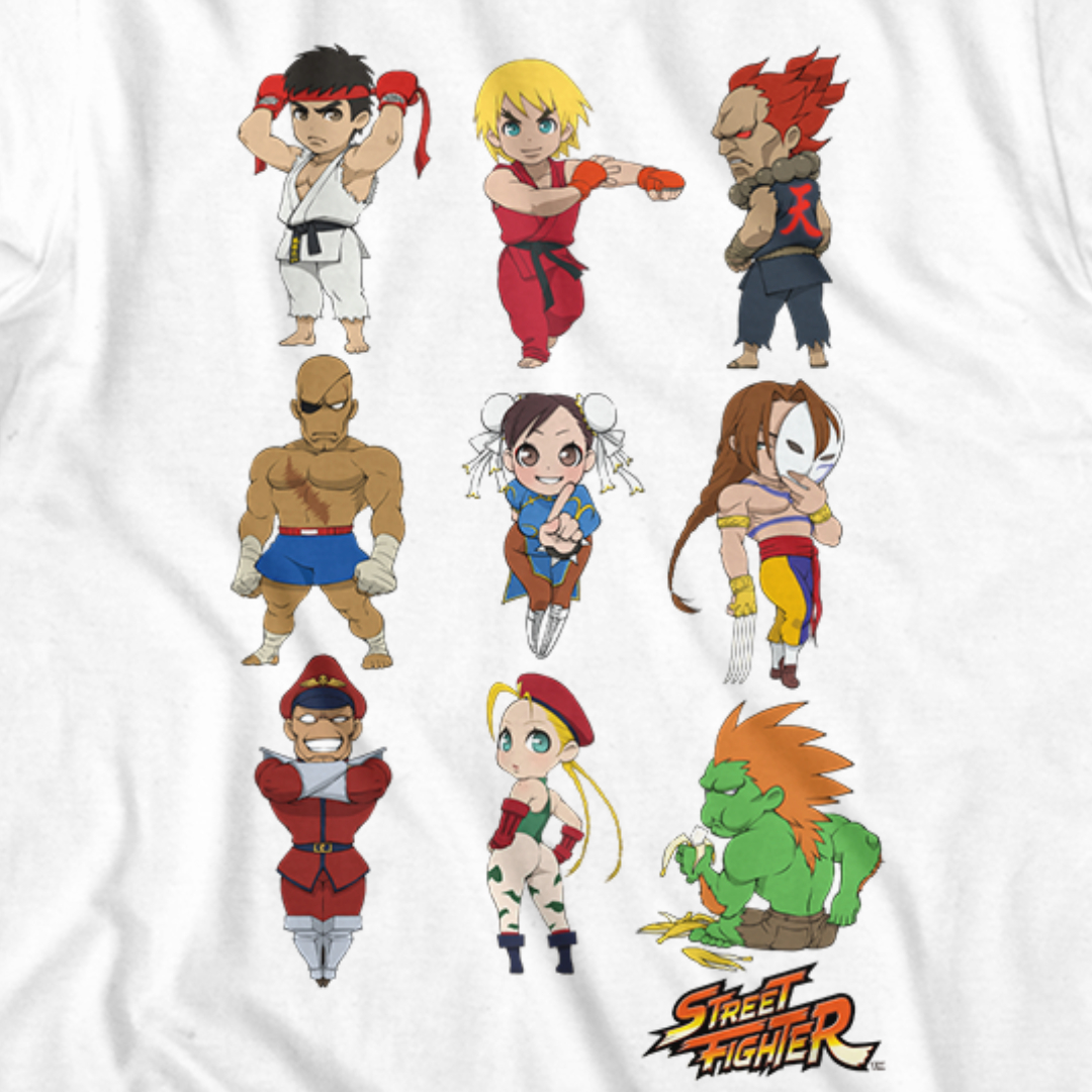 Chibi Action Poses Street Fighter T Shirt