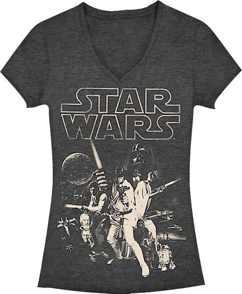 Star Wars V Neck Shirt 80s Movies Star Wars T Shirt