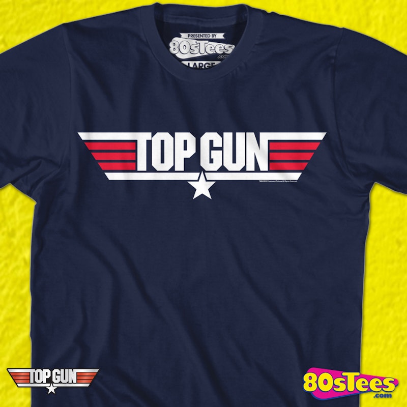 Top Gun Logo T-Shirt: 80s Gun T-shirt Top Movies