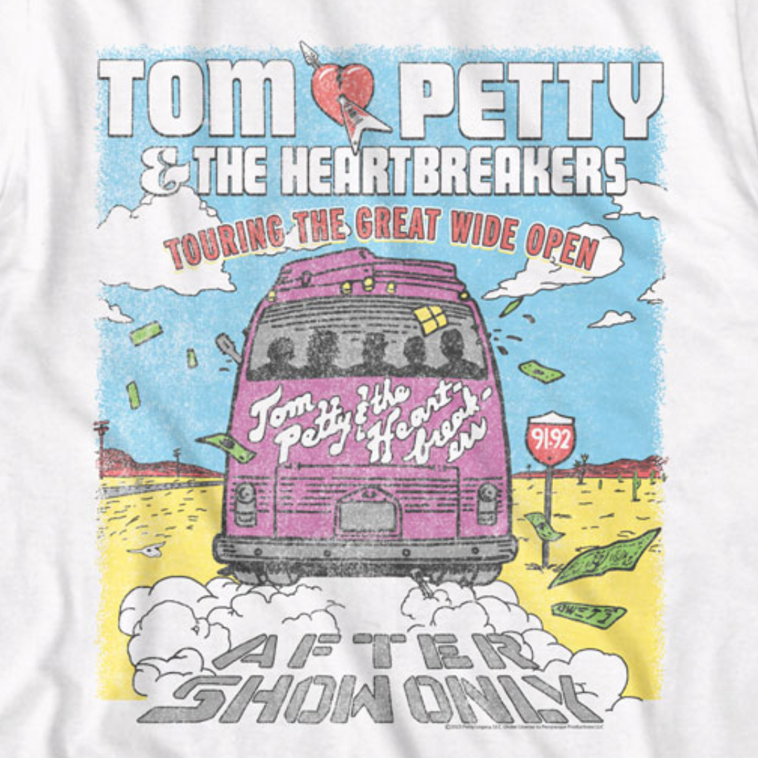 Touring The Great Wide Open Tom Petty u0026 The Heartbreakers T-Shirt