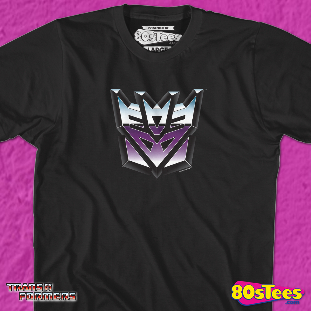 Transformers Decepticons Patch Cartoon Decepticon Polo Shirt Adult Button Up T-Shirt Select Size