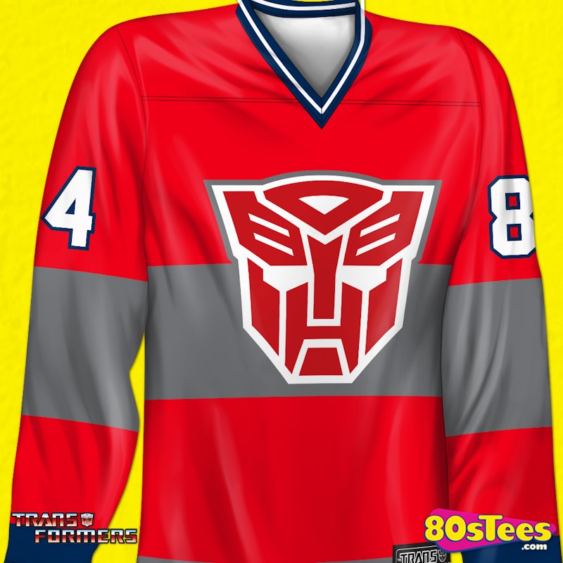 Optimus Prime Hockey Jersey: Transformers, Autobots Mens Jerseys