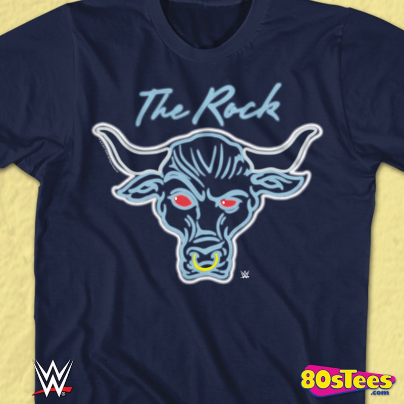 Wwe Authentic Men'S The Rock Brahma Bull T-Shirt