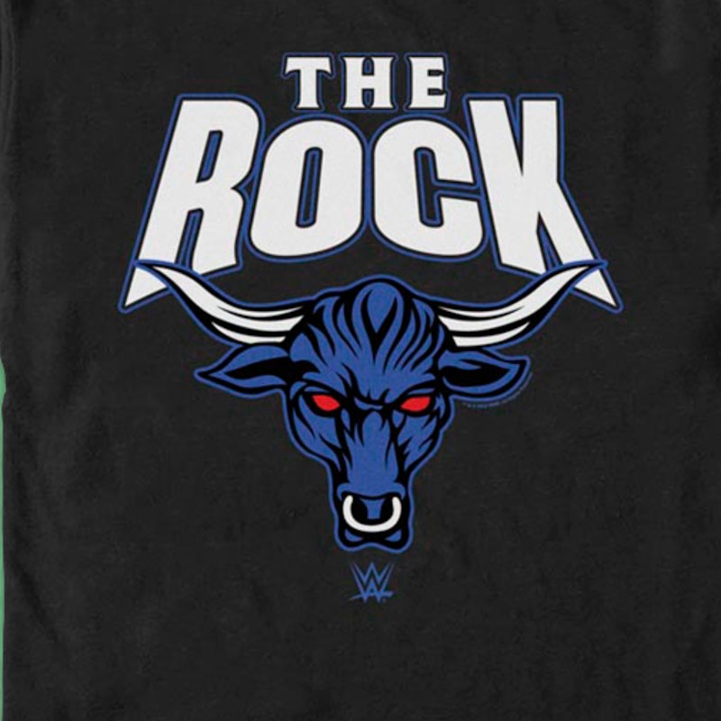 Buy WWE Mens The Rock Shirt - The Brahma Bull Superstar Tee - World  Wrestling Champion T-Shirt (Black Rock, Medium) at